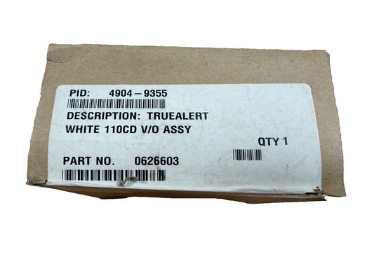 TrueAlert White 110CD V/O Assy fire alarm component in cardboard packaging, part no. 0626603