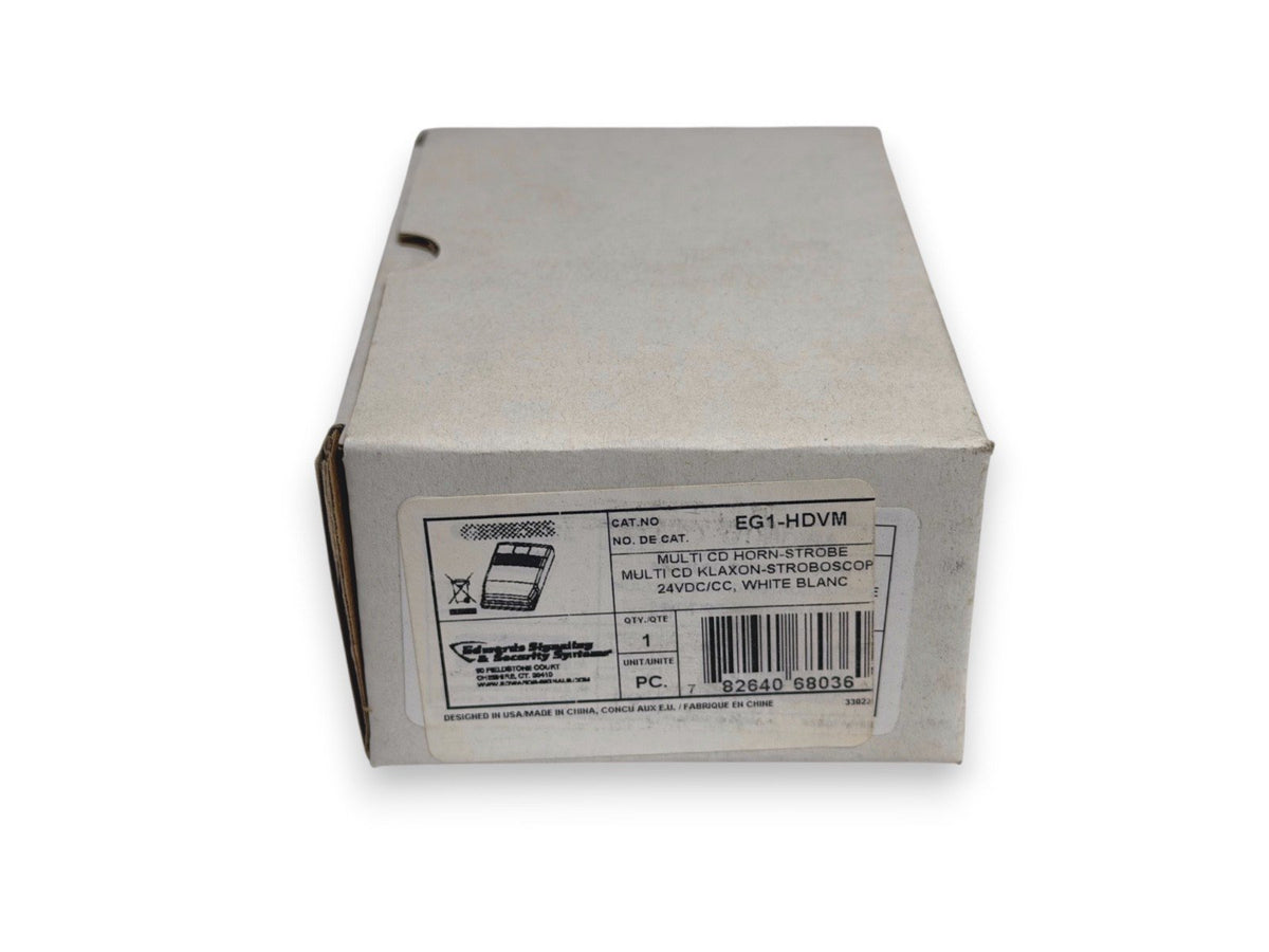EST Edwards EG1-HDVM Fire Alarm Horn Strobe Wall White (NEW IN BOX)