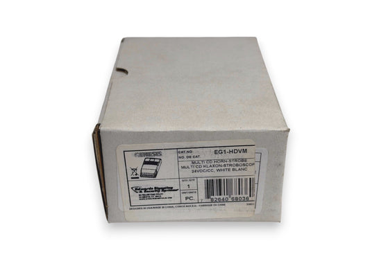 EST Edwards EG1-HDVM Fire Alarm Horn Strobe Wall White (NEW IN BOX)