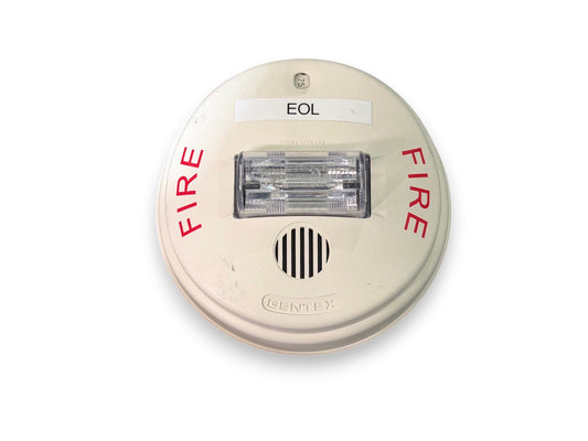 Gentex GCC24CW Fire Alarm Horn Strobe Ceiling White w/ Mounting Plate