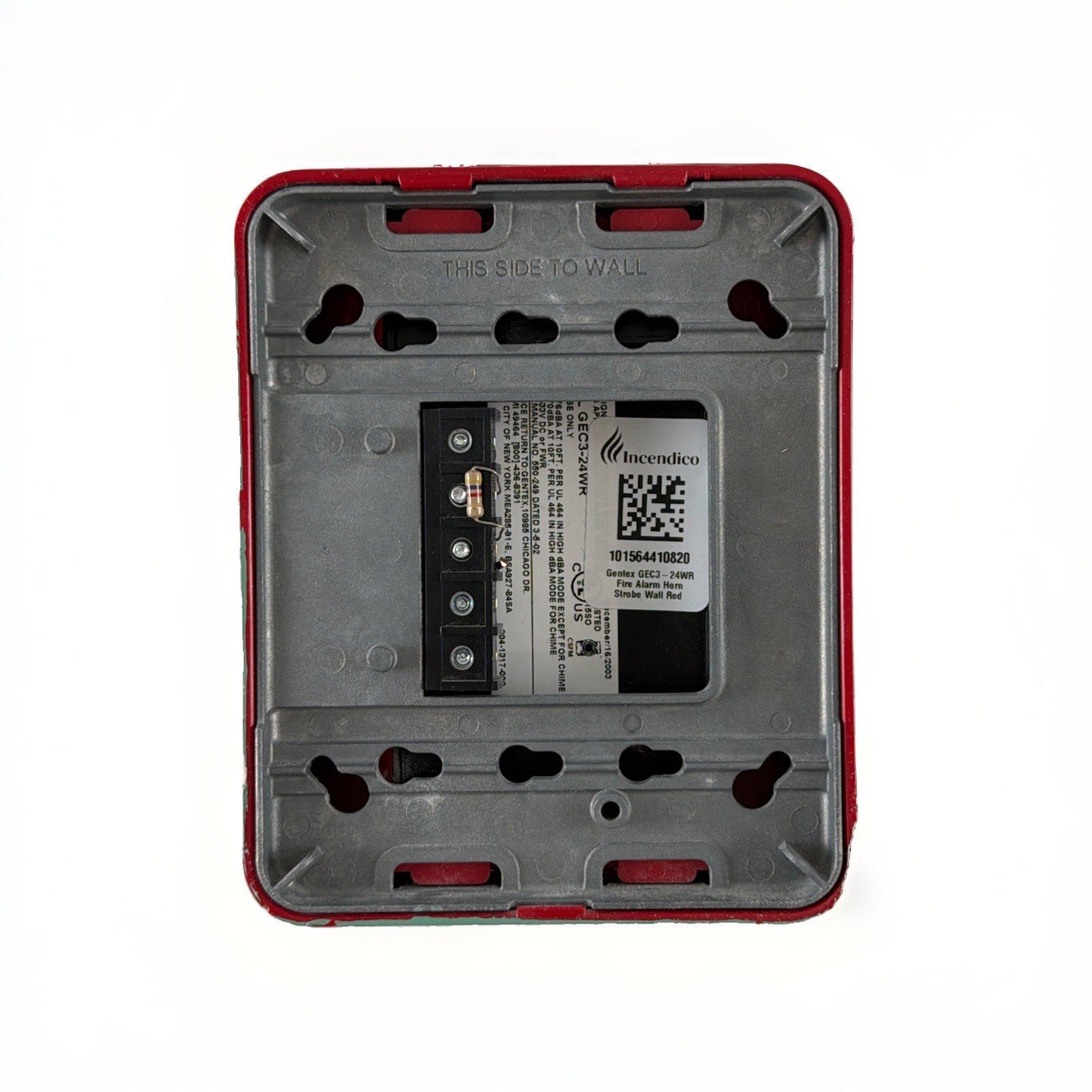 Gentex GEC3-24WR Fire Alarm Horn Strobe Wall Red