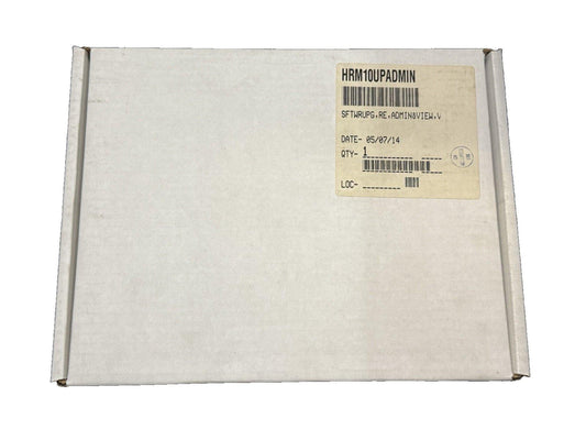 HRM10UPADMIN fire alarm software upgrade package in plain box with inventory label