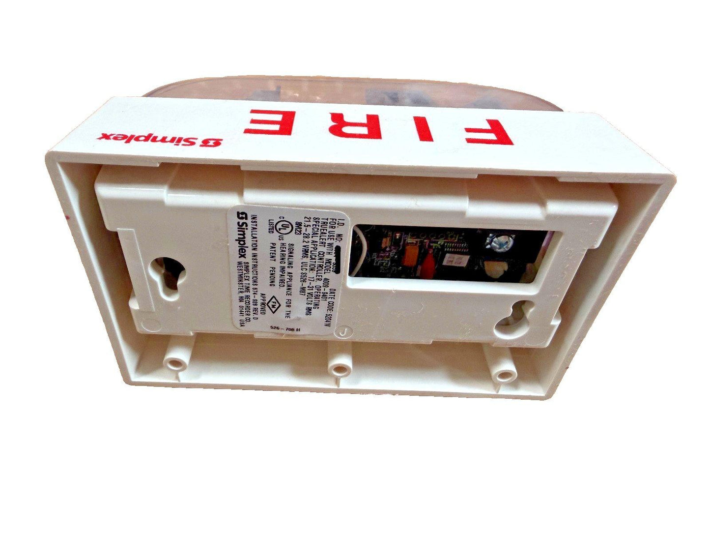 Simplex 4906-9204 Fire Alarm Strobe Ceiling White