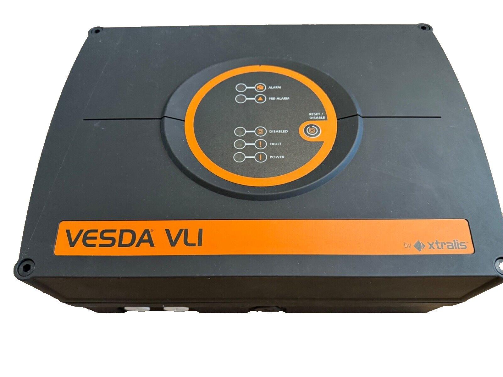 VESDA VLI fire alarm control panel by Xtralis with alarm, fault, and power indicators