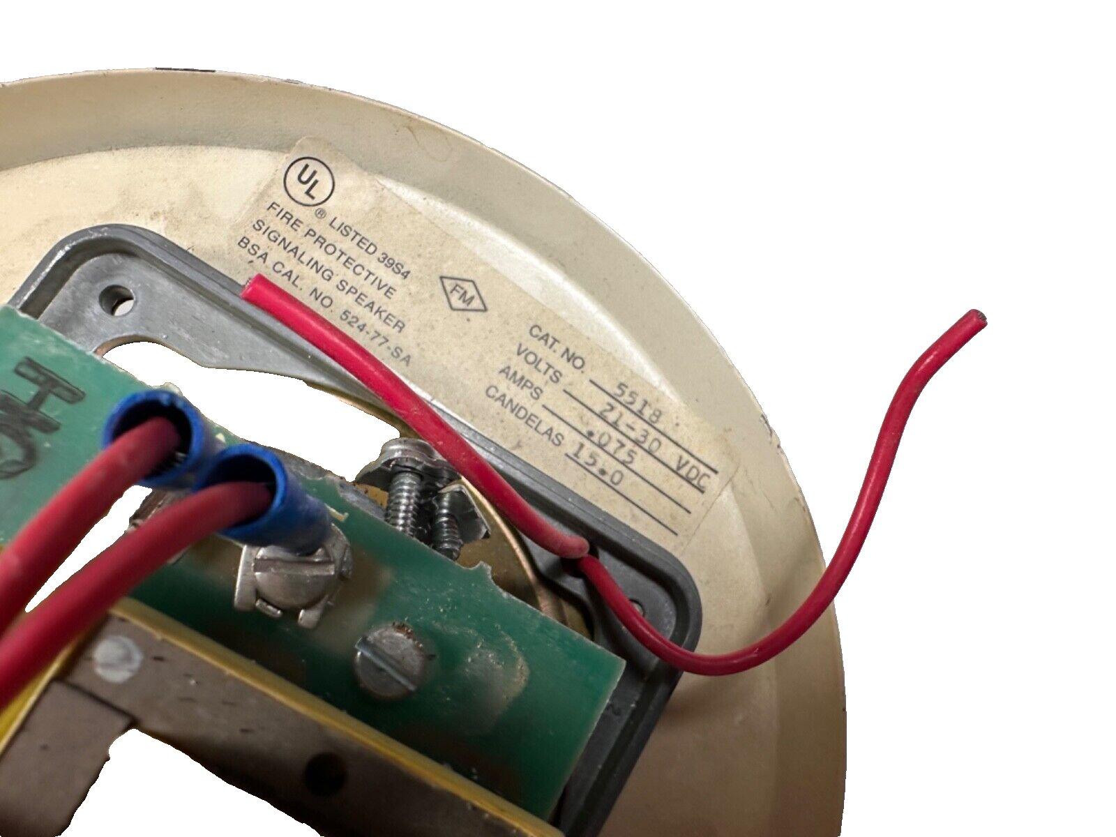 UL listed fire alarm signaling speaker with wiring, 24V DC, 15 candelas output