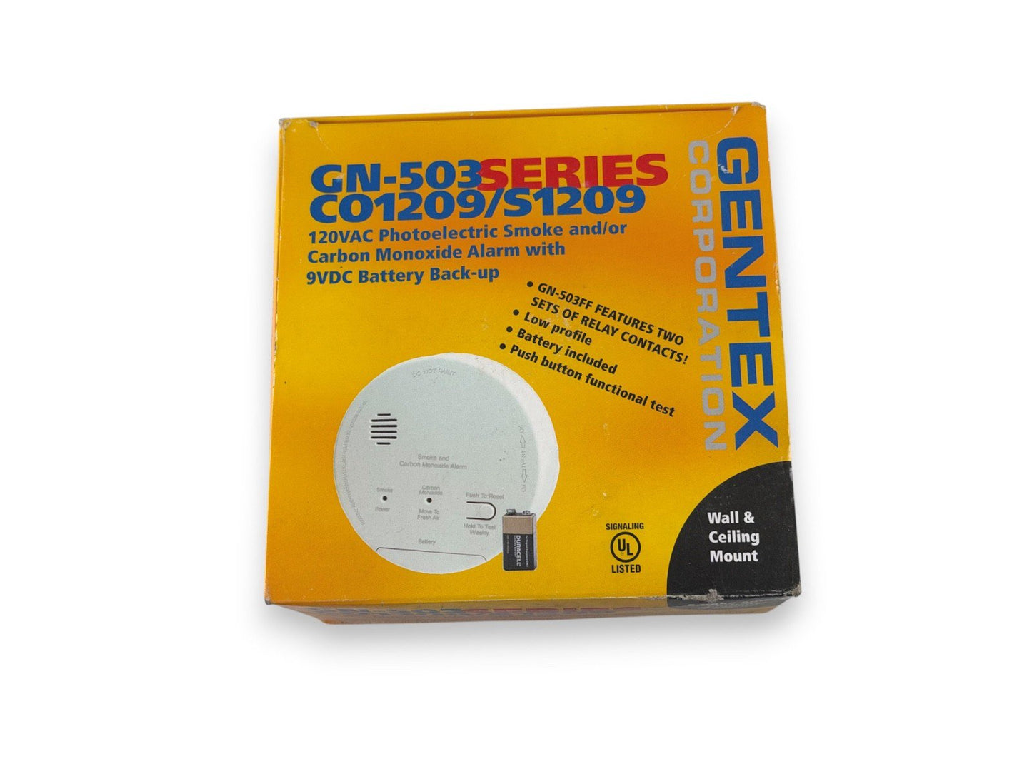 Gentex GN-503 CO1209/S1209 Combination Smoke and CO Alarm (NEW IN BOX)