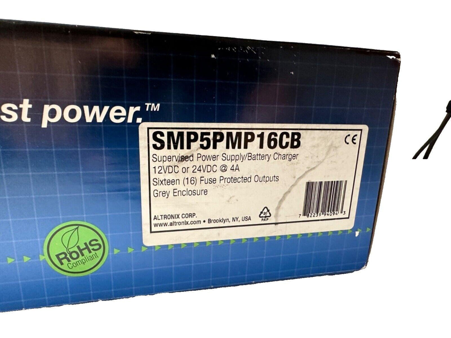 Altronix SMP5PMP16CB supervised power supply & battery charger for fire alarm systems, 12/24VDC, 16 fuse-protected outputs