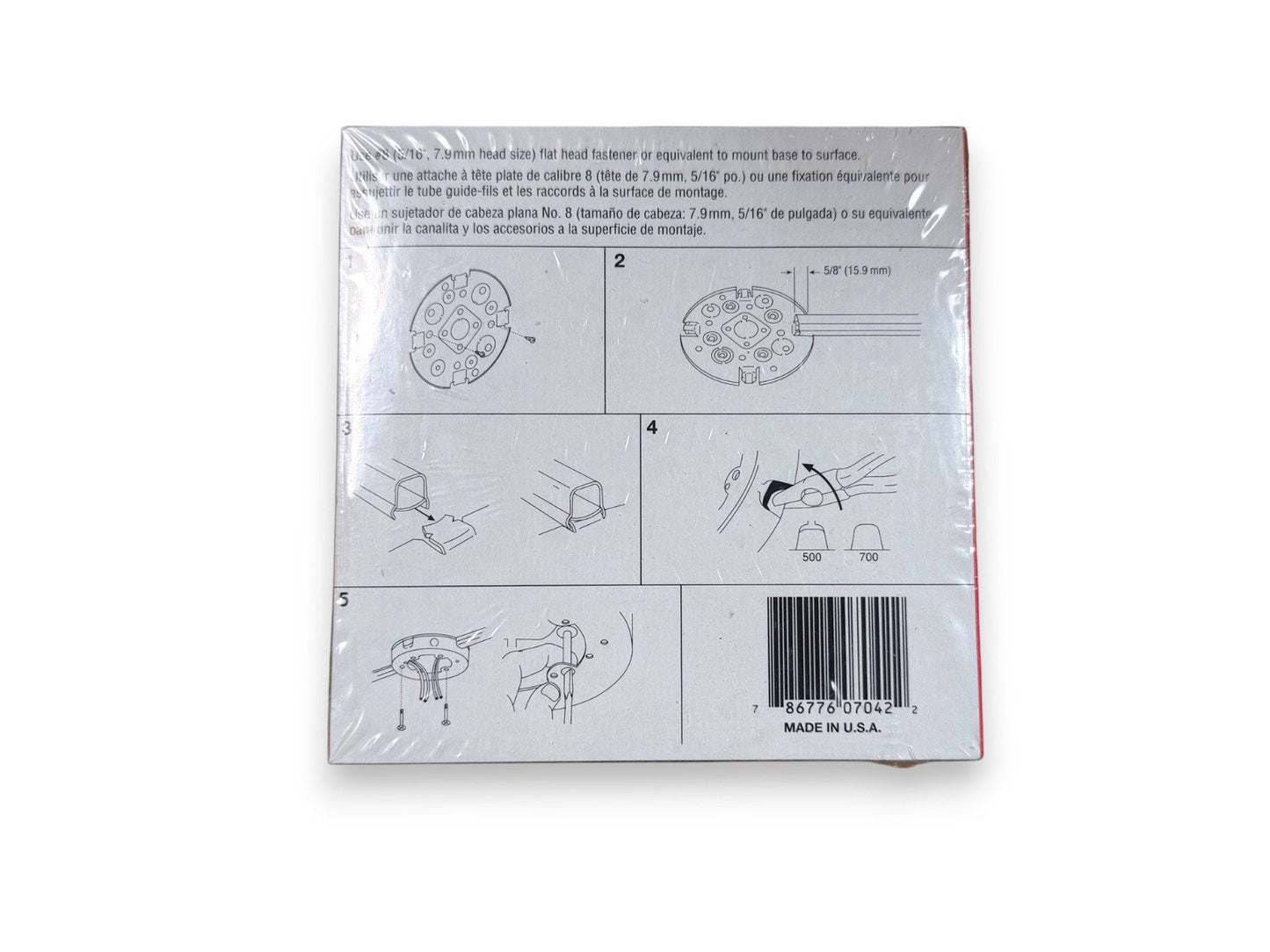 Legrand Wiremold V5738 Fixture Box Solid Base 4 3/4" Diameter (NEW IN BOX)