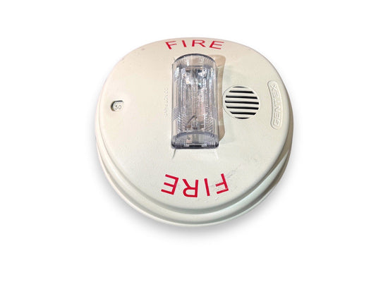 Gentex GCC24CW Fire Alarm Horn Strobe Ceiling White w/ Mounting Plate