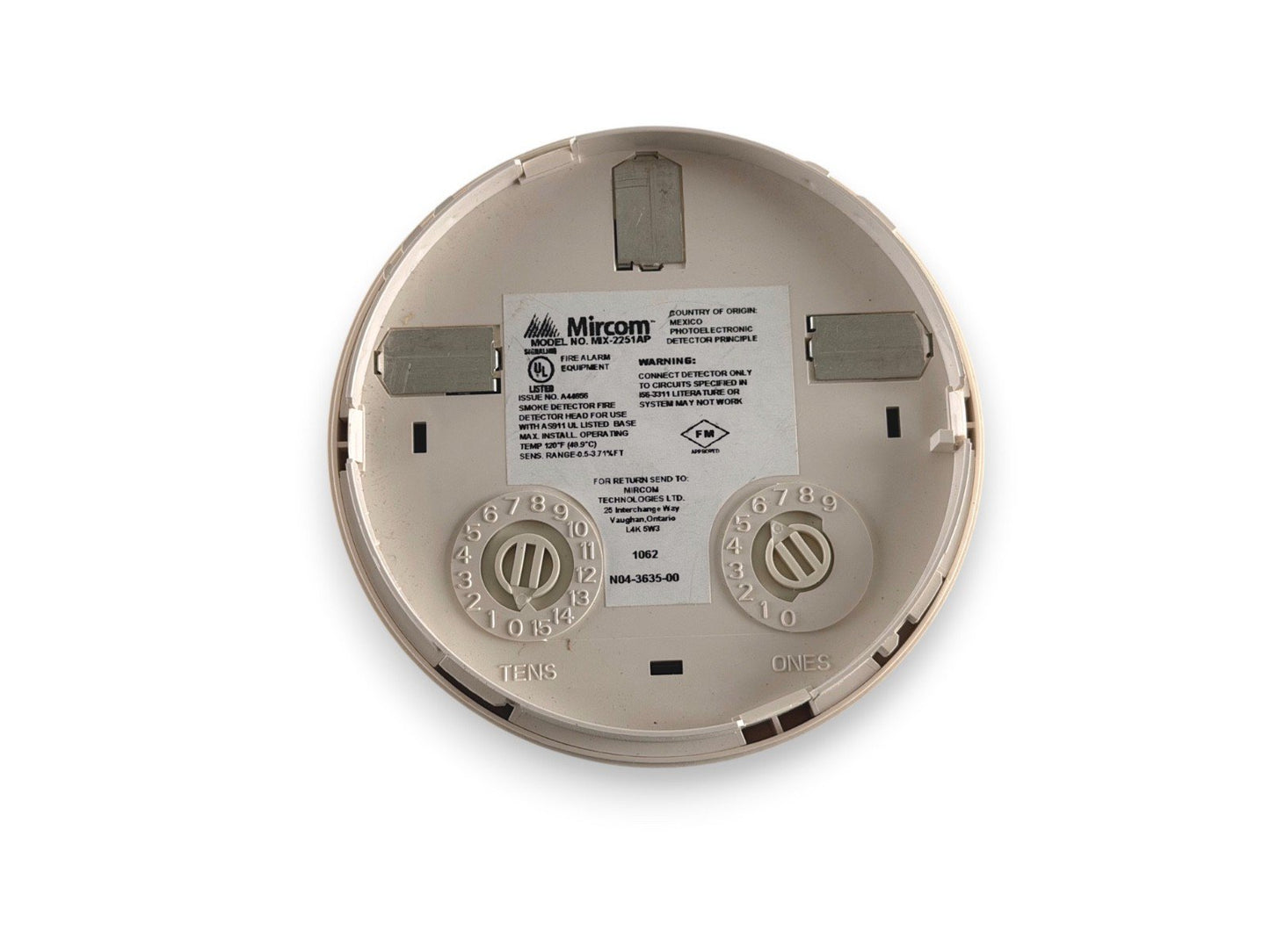 Mircom MIX-2251AP Fire Alarm Smoke Detector Head