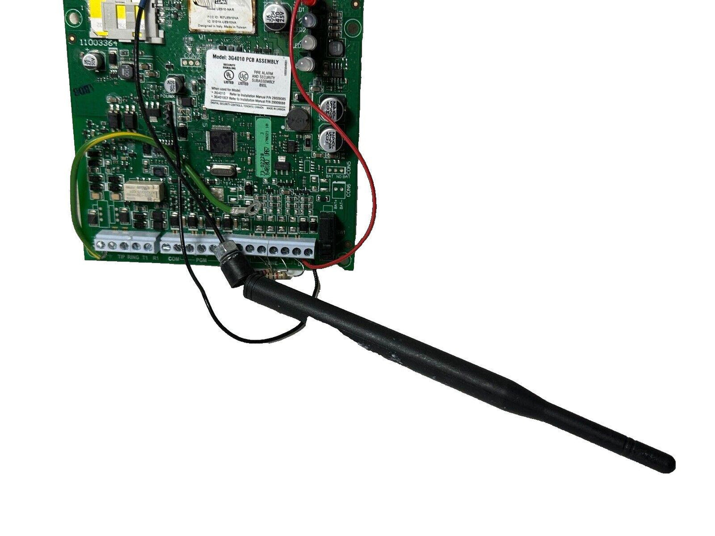 3G4010 fire alarm PCB assembly with antenna, used for security systems and fire safety equipment