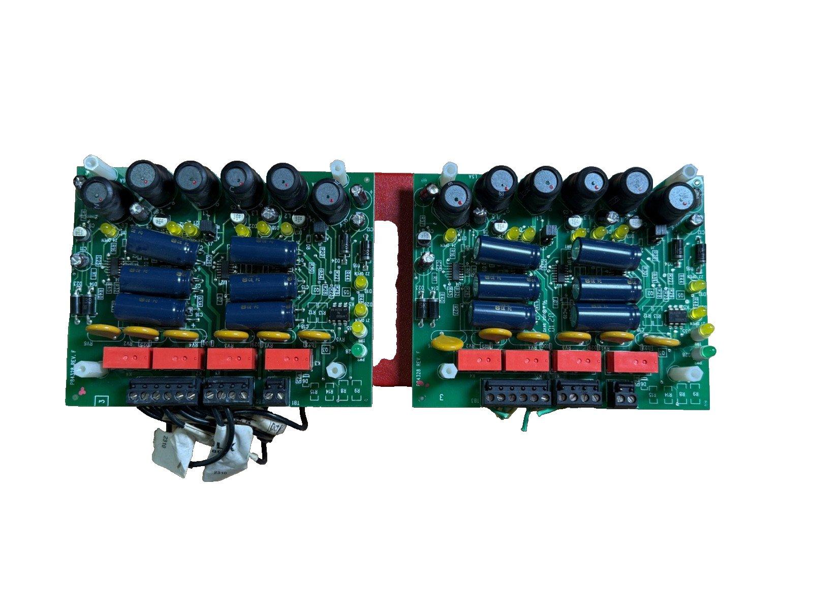 Fire alarm control panel circuit boards with capacitors and connectors for fire safety systems