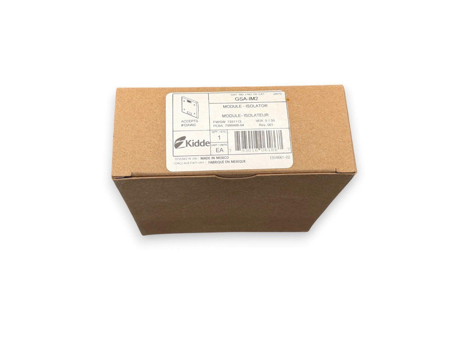 Kidde GSA-IM2 fire alarm isolator module in original packaging, new surplus equipment