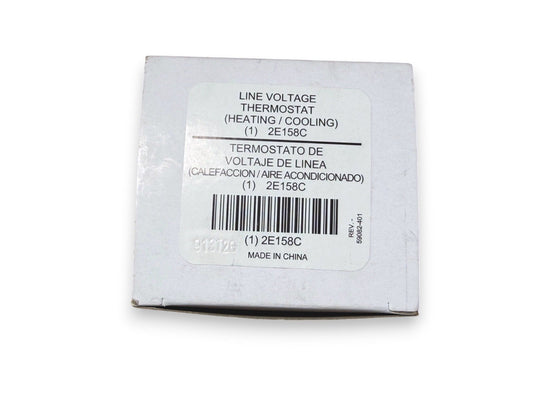 Line Voltage Thermostat 2E158C Heating Cooling (NEW IN BOX)