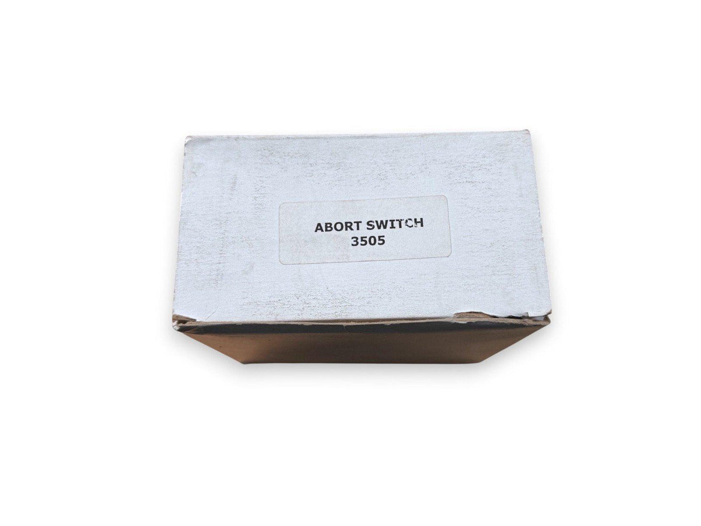 Abort Switch 3505 fire alarm component in white box, used fire safety equipment