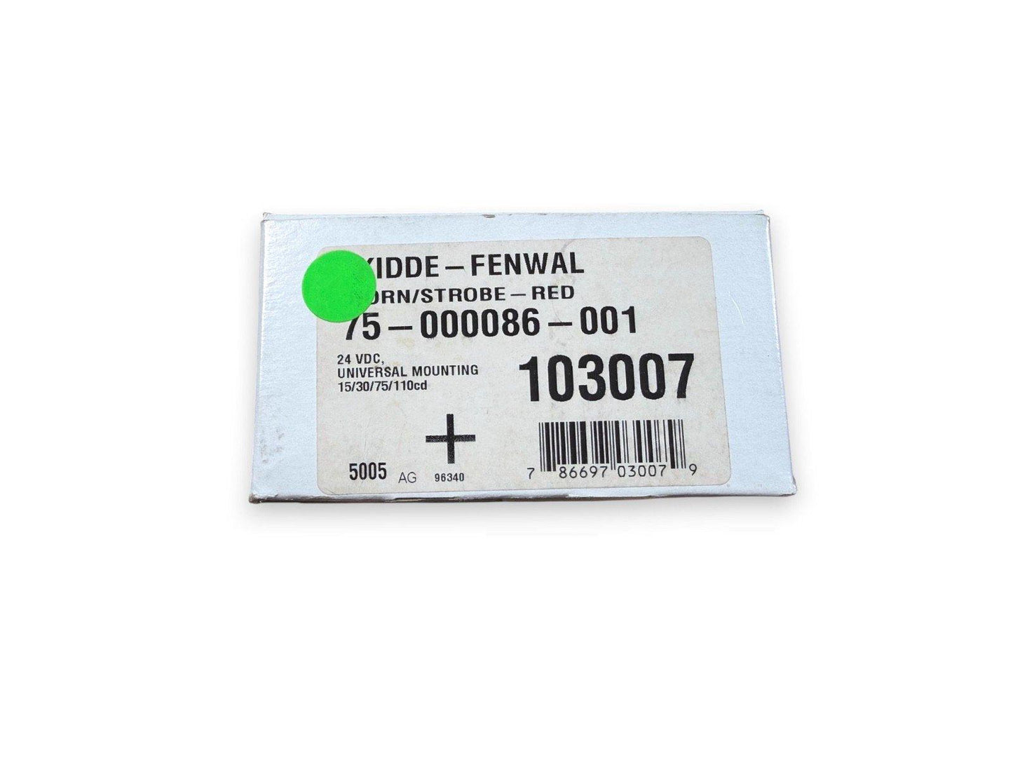 Kidde-Fenwal red horn strobe fire alarm device, 24 VDC, universal mounting, model 75-000086-001