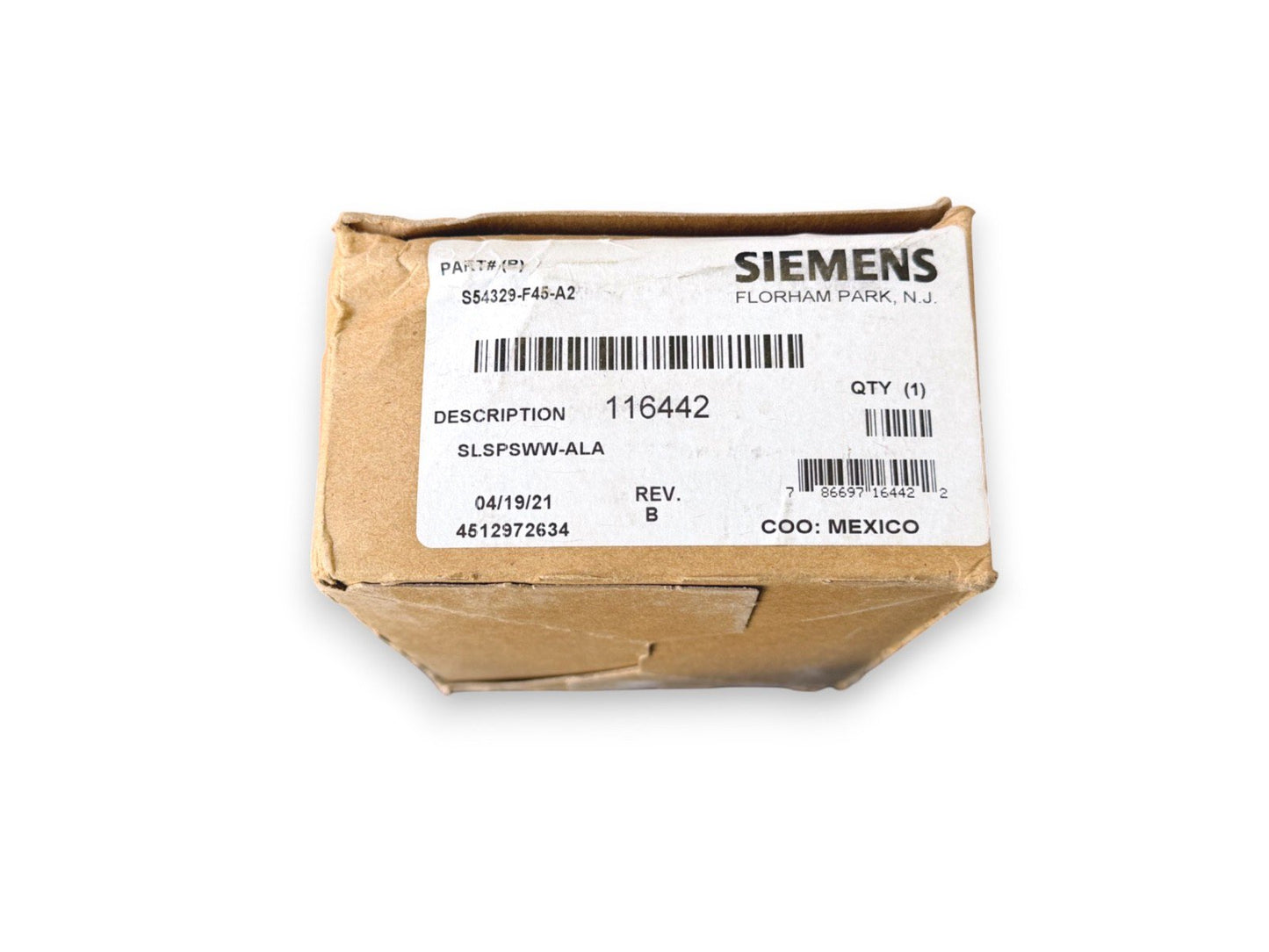 Siemens SLSPSWW-ALA S54329-F45-A2 Speaker Strobe White Wall Alert (NEW IN BOX)