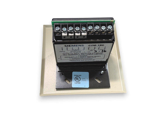 Siemens CZM-1B6 fire alarm control module with terminal connections and UL listed label