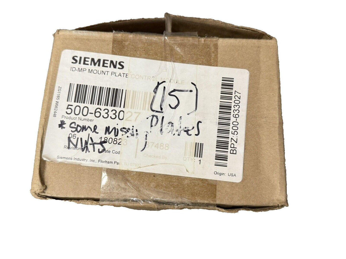 Siemens ID-MP 500-633027 15x Fire Alarm Inner Door Mounting Plates (NEW IN BOX)