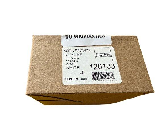 Eaton Wheelock RSSA-24110W-NW Strobe Wall White Amber Lens (NEW IN BOX)