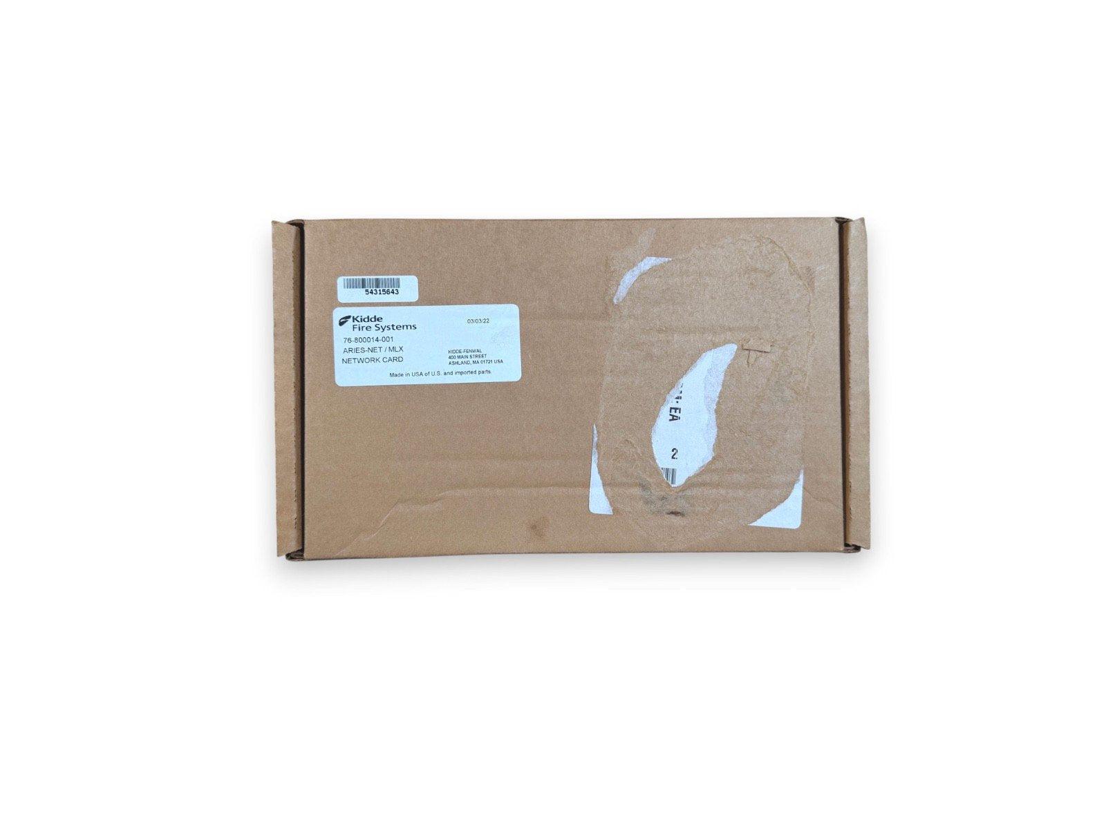 Kidde Fire Systems ARIES-NET/MLX network card in original packaging, fire alarm equipment