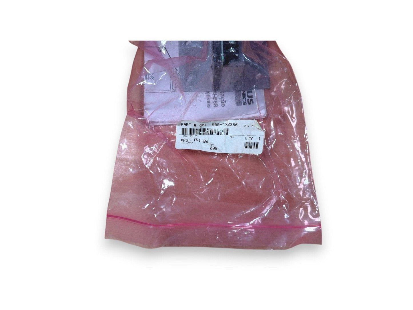 Fire alarm part #500-093286 in sealed plastic bag, labeled TRI-B6, quantity 1