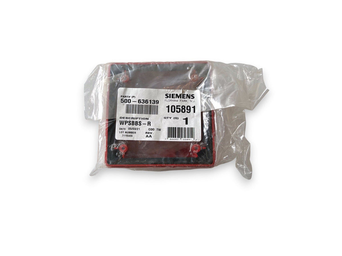 Siemens WPSBBS-R 500-636139 Fire Alarm Weatherproof Back Box Red (NEW IN BOX)