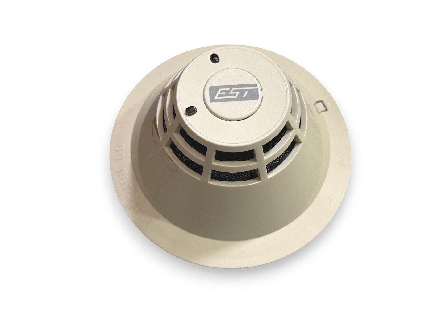 Beige ESI smoke detector for fire alarm systems, ceiling-mounted safety device