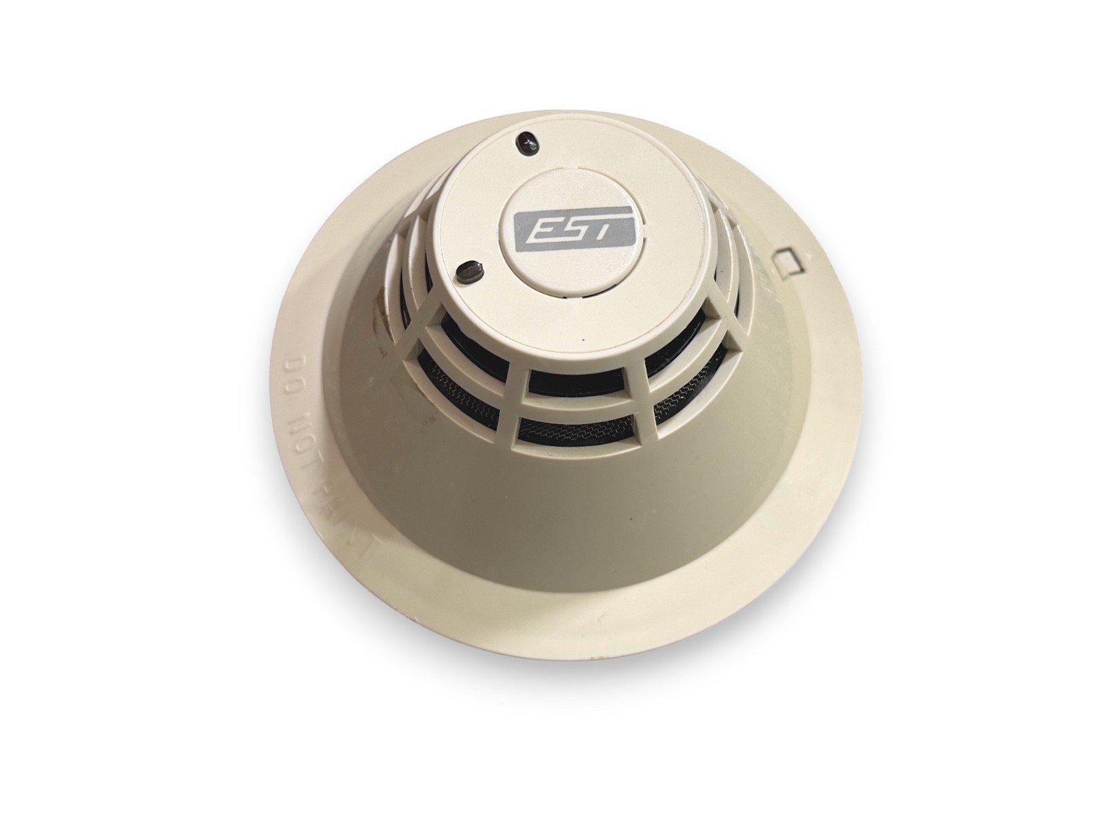 Beige ESI smoke detector for fire alarm systems, ceiling-mounted safety device
