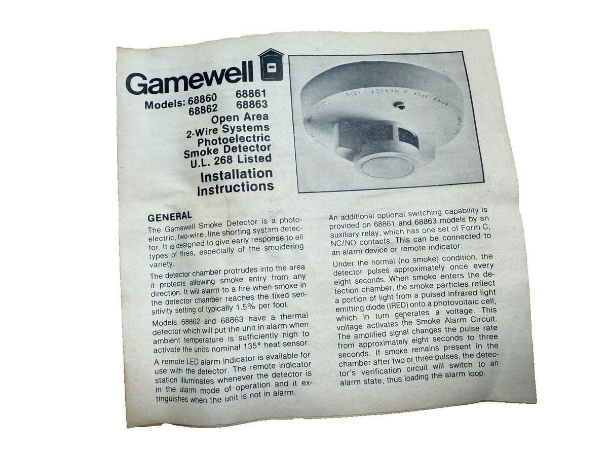 Gamewell-FCI 68862 Fire Alarm Part (NEW IN BOX)