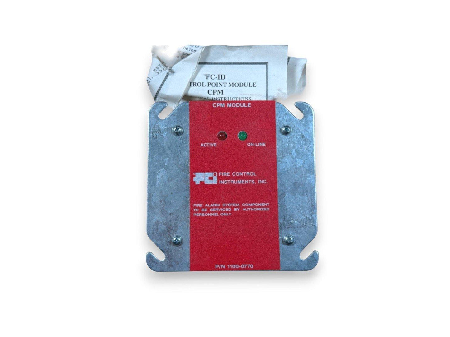 FCI CPM fire alarm control module with active and on-line LEDs, part #1100-0770