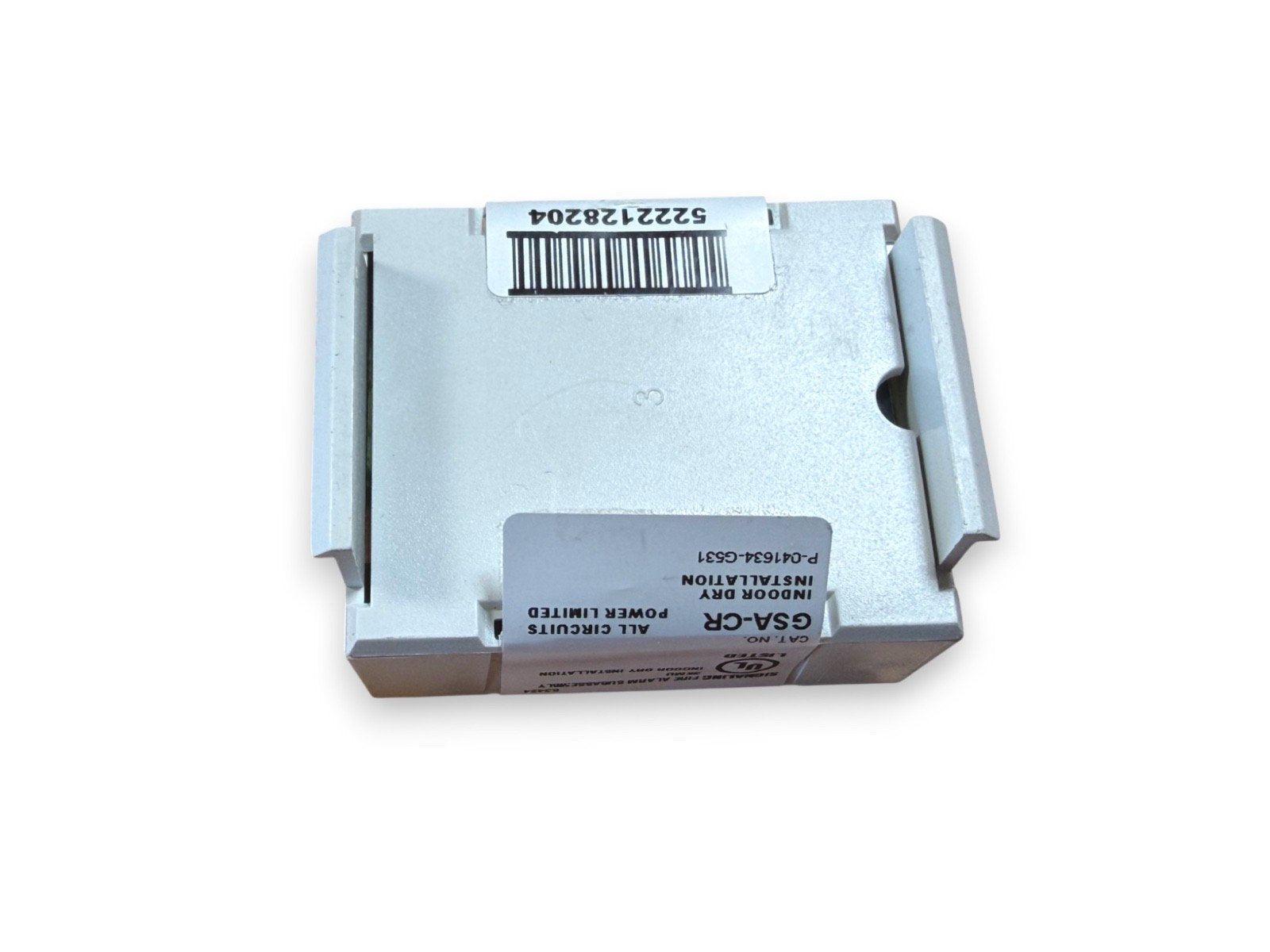 GSA-CR fire alarm module for indoor dry installation, all circuits power limited, with barcode label