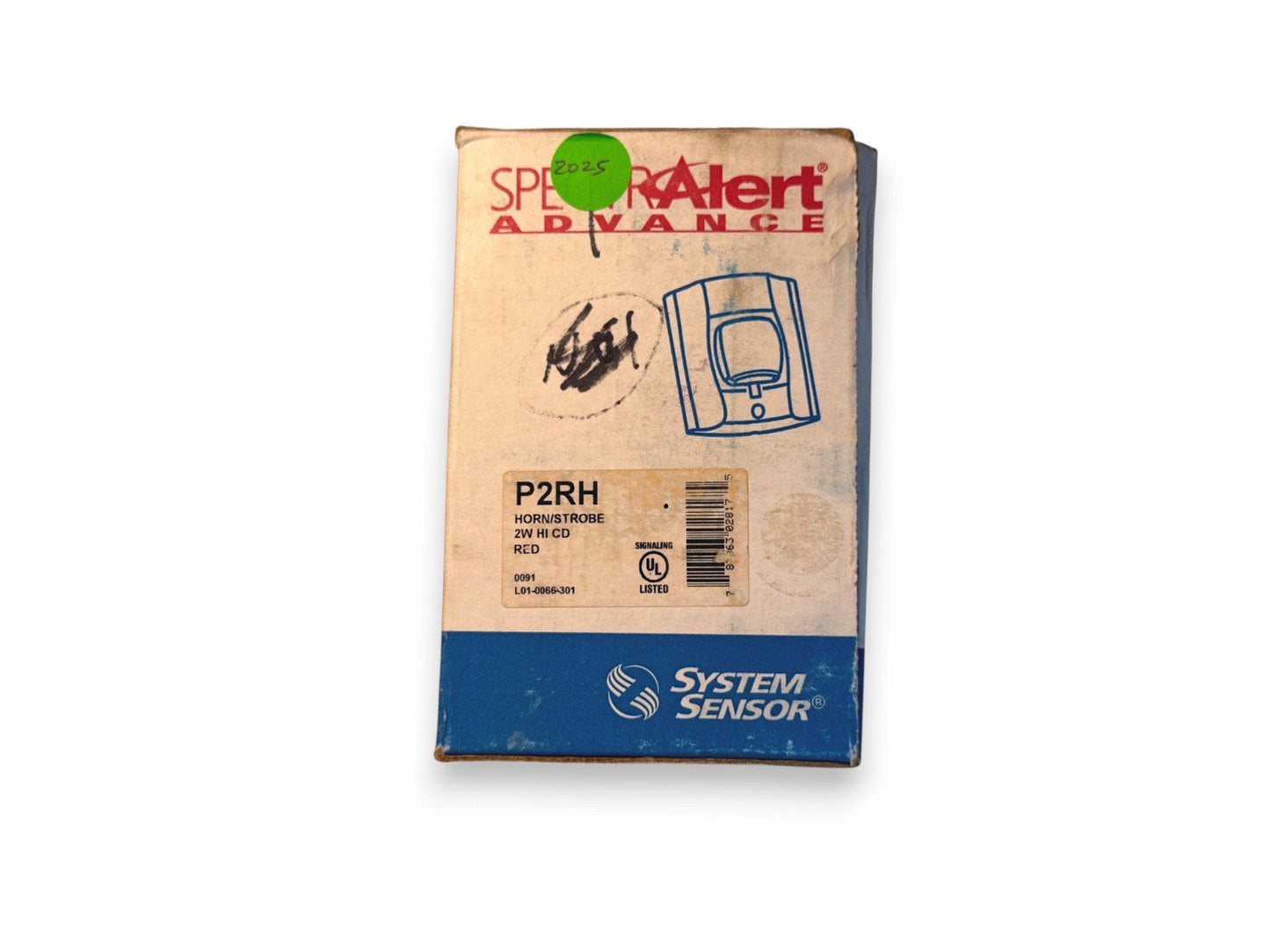 System Sensor P2RH Fire Alarm Horn Strobe Wall Red (NEW IN BOX)