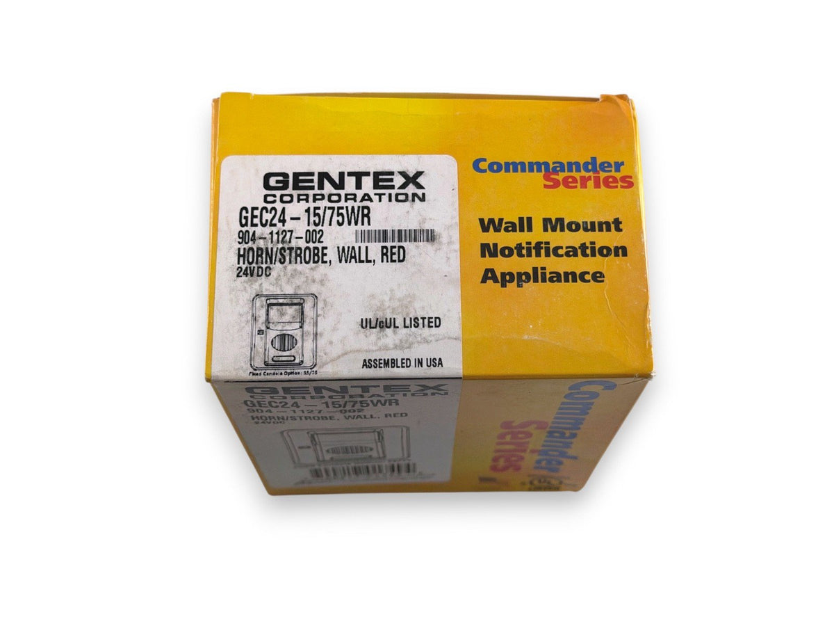 Gentex GEC24-15/75WR Fire Alarm Horn Strobe Wall Red (NEW IN BOX)