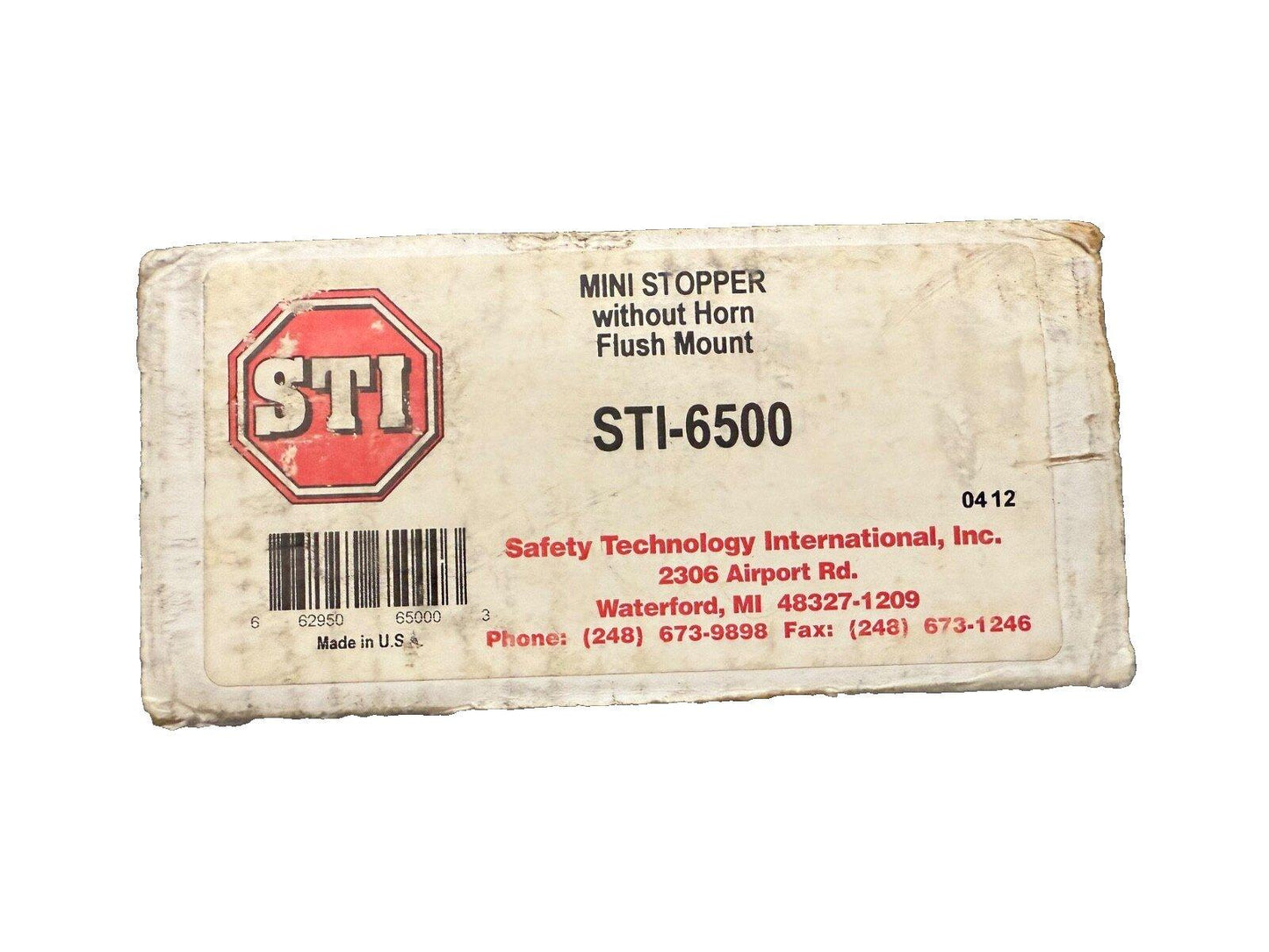 STI STI-6500 Fire Alarm MINI STOPPER without Horn Flush Mount (NEW IN BOX)