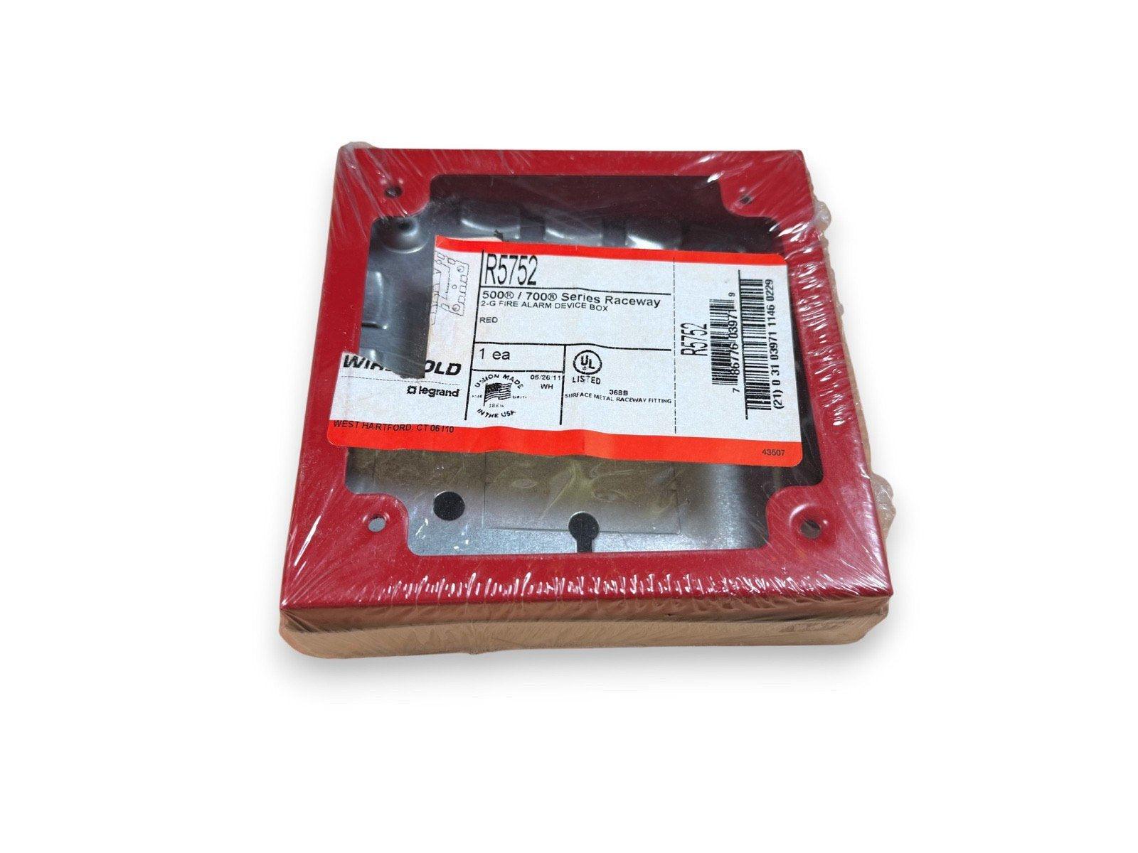 Red fire alarm device box for 500/700 series raceway, new in packaging, UL listed