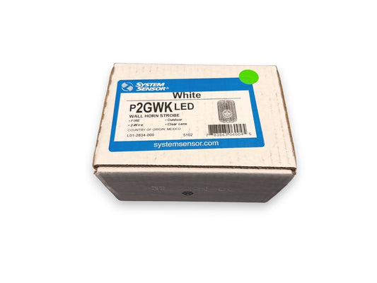System Sensor P2GWKLED Fire Alarm Horn Strobe Wall White (NEW IN BOX)