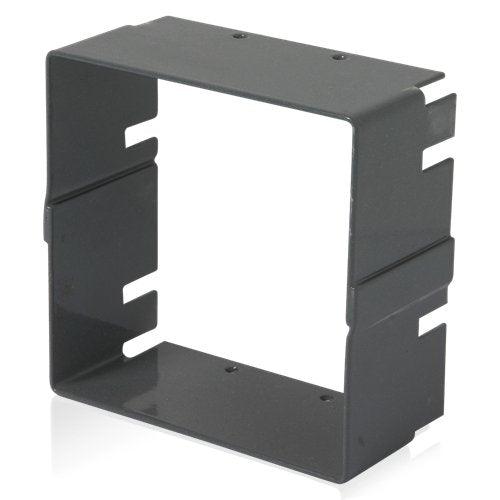 Black metal fire alarm mounting bracket for secure device installation