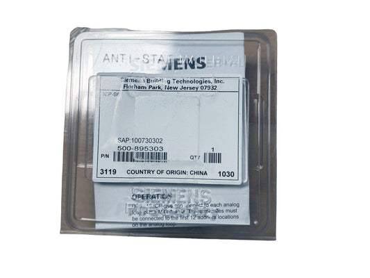 Siemens ICP-B6 fire alarm module in anti-static packaging, part #500-895303 for fire safety systems