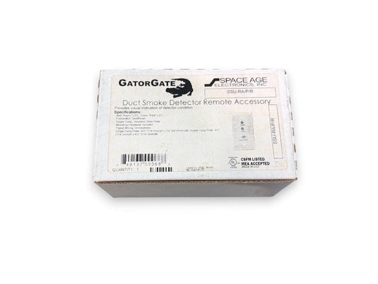 GatorGate duct smoke detector remote accessory box, CSFM listed, made in USA