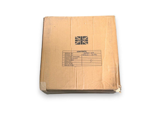 Used fire alarm equipment box, Model 30621-KFA, Made in UK, with serial no. 22941-07, includes manual and software.