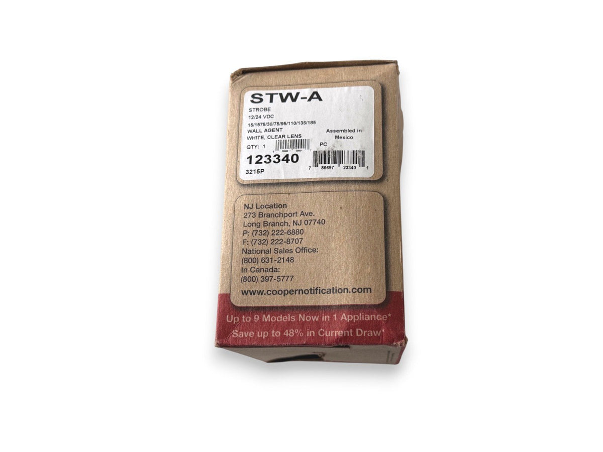 Eaton Wheelock STW-A 123340 Strobe Wall Agent White (NEW IN BOX)