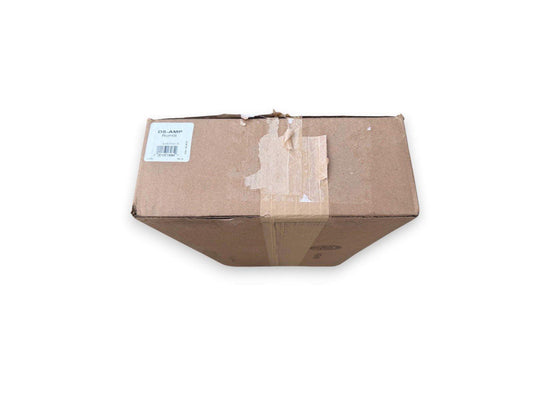 DS-AMP RoHS fire alarm equipment box, used surplus packaging with tape and label