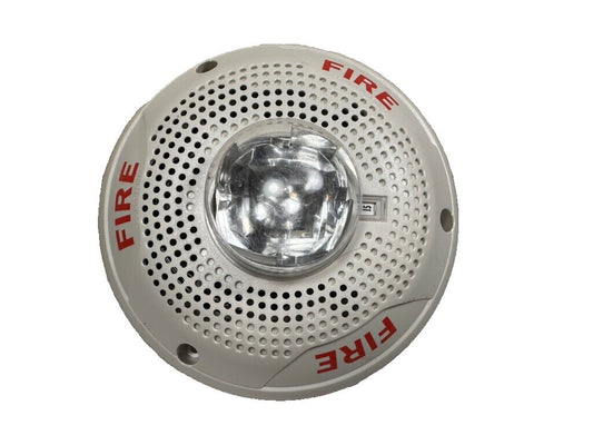 System Sensor SPSCWK Fire Alarm Speaker Strobe Ceiling White (No Mounting Plate)