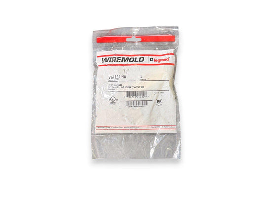 Wiremold V5711LHA left hand internal 90 deg twisted fire alarm component in sealed packaging