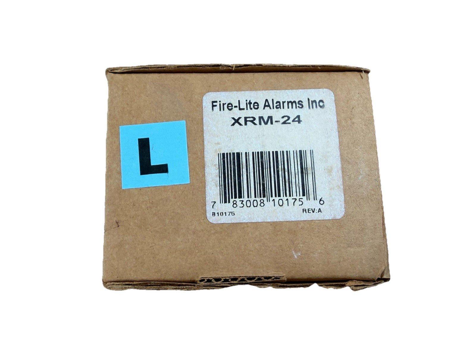 Fire-Lite Alarms XRM-24 fire alarm module in original box with barcode and blue L label