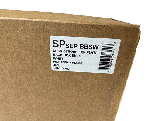 System Sensor SPSEP-BBSW Spkr Strobe Exp Plate Back Box Skirt (NEW IN BOX)