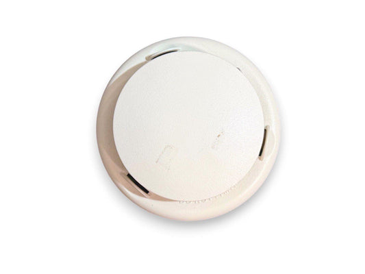 White smoke detector for fire alarm systems, round ceiling mount safety device