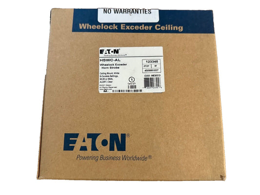 Eaton Wheelock HSWC-AL Horn Strobe Ceiling White Alert Clear Lens (NEW IN BOX)