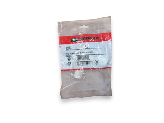 Legrand Wiremold V511 STL 90 Deg Flat Elbow 500 Ivry (NEW IN BOX)